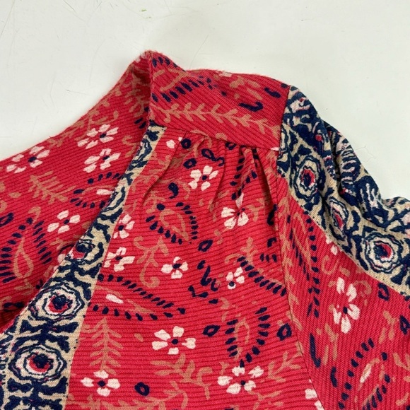Lucky Brand Red & Blue Floral Long Sleeve Top - Picture 8 of 9